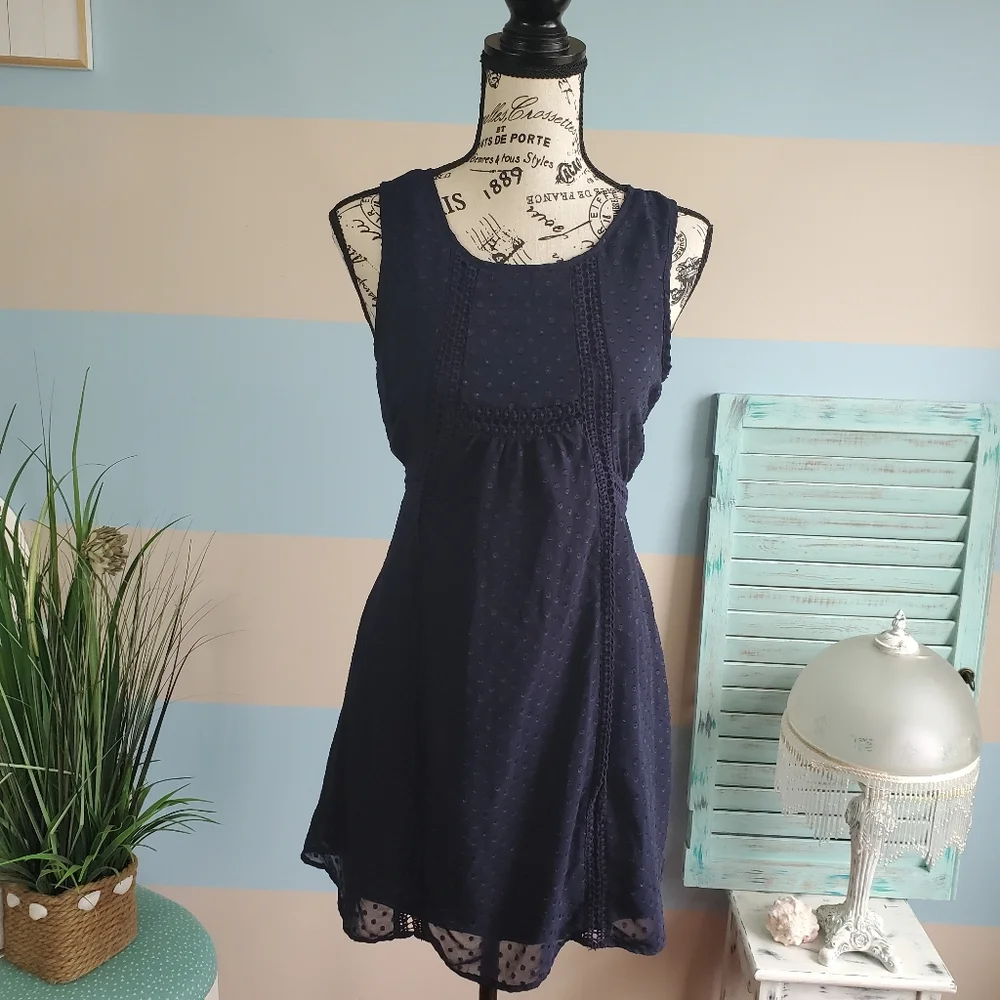 Daniel Rainn Navy Sleeveless Dress - Picture 3 of 7